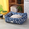 washable multi color rectangle luxury pet dog bed